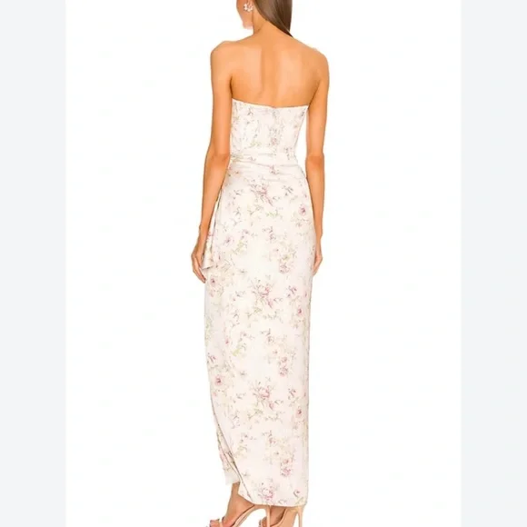 V. Chapman June Dress Pink Rose Print - Picture 3 of 10